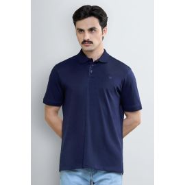 Navy Tipping Collar Polo