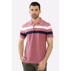 Pink Yarn Dyed Polo