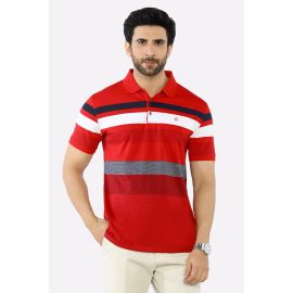 Red Yarn Dyed Polo