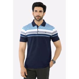 Blue Yarn Dyed Polo
