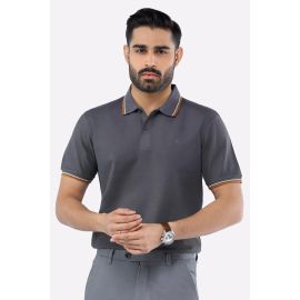 Charcoal Mercerised Polo