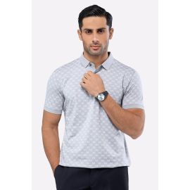 Grey Printed Polo