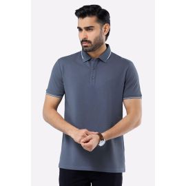 Dark Grey Basic Mercerized Polo