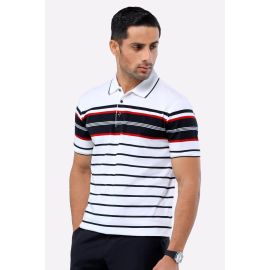 White Yarn Dyed Polo