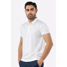 White Mercerized Polo