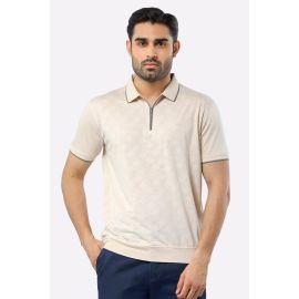 Beige Mercerized Polo