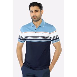 Blue Yarn Dyed Polo
