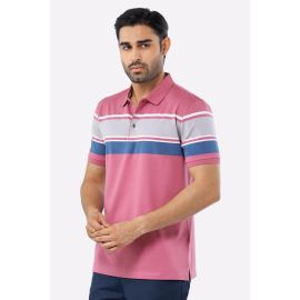 Pink Yarn Dyed Polo
