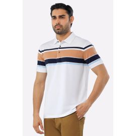 White Yarn Dyed Polo
