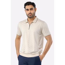 Beige Mercerized Polo