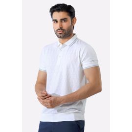 White Mercerized Polo