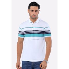 White Yarn Dyed Polo
