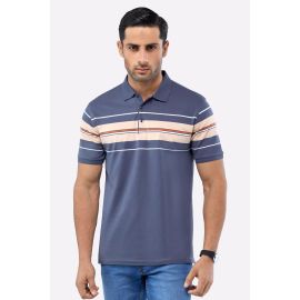 Dark Grey Yarn Dyed Polo
