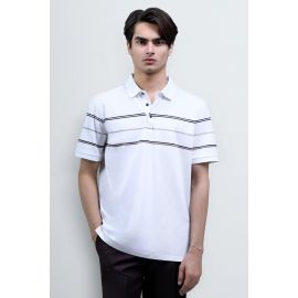 White Yarn Dyed Polo