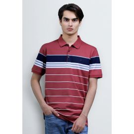 Maroon Yarn Dyed Polo