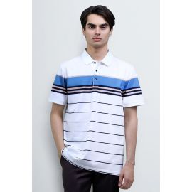 White Yarn Dyed Polo