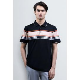 Black Yarn Dyed Polo