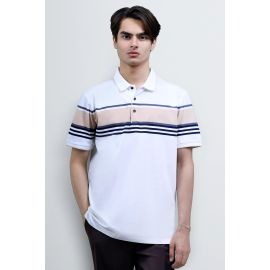 White Yarn Dyed Polo