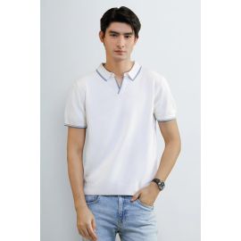White Tipping Collar Polo