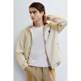 Men's Cream Bomber Jacket