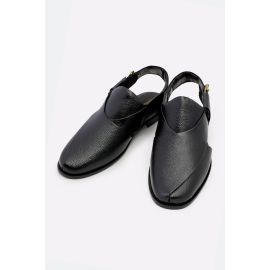 Black Casual Peshawari Sandal