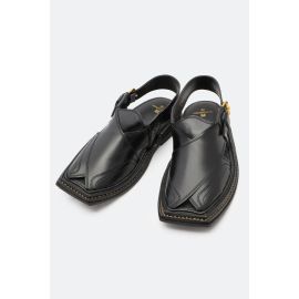 Black Casual Peshawari Sandal