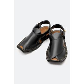 Black Casual Peshawari Sandal