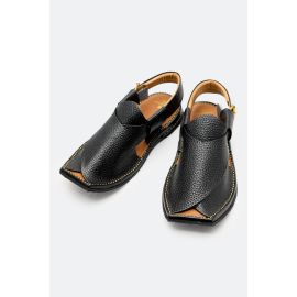 Black Casual Peshawari Sandal