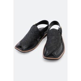 Black Casual Peshawari Sandal