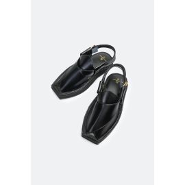 Black Casual Peshawari Sandal