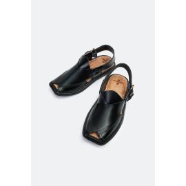 Black Casual Peshawari Sandal