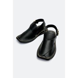 Black Casual Peshawari Sandal