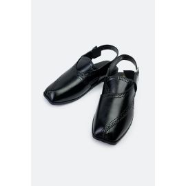 Black Casual Peshawari Sandal
