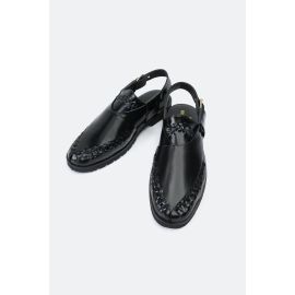 Black Casual Peshawari Sandal
