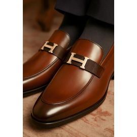 Coffee Men Formal Moccassins