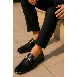 Black Horsebit Formal Shoes