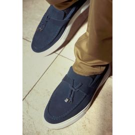 Suede Leather Tassel Loafers