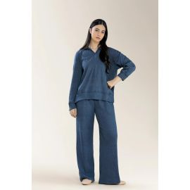 Knitted Navy Blue Co-ord Set
