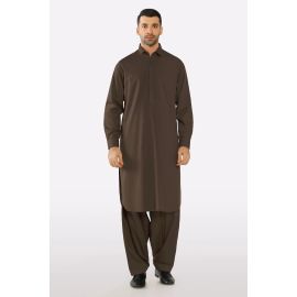 Coffee Brown Wash & Wear Fabric