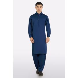 Navy Blue Wash & Wear Fabric