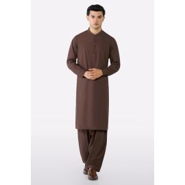 Coffee Brown Wash & Wear Fabric