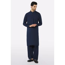 Navy Blue Wash & Wear Fabric