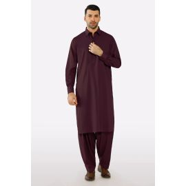 Maroon Wash & Wear Fabric