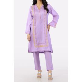 Purple Embroidered 2PC