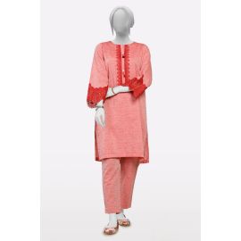 Red Embroidered 2PC