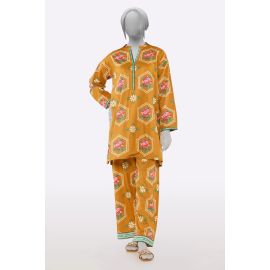 Brown Printed 2PC