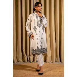 White Embroidered 2PC