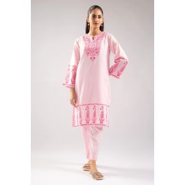 Pink Embroidered 2PC