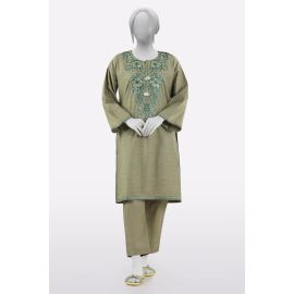 Green Embroidered 2PC