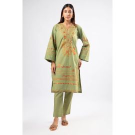 Green Embroidered 2PC